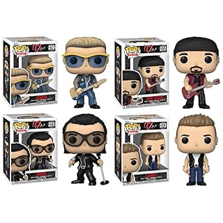 Funko Pop! Rocks U2 Set of 4 – ZooTV – Adam, Bono, The Edge and Larry - Les Beatles, Paul McCartney, John Lennon, RIngo Starr, George Harrison
