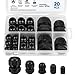 TICONN 20 Pcs IP68 Waterproof Cable Gland Kit Nylon NPT Adjustable Cable Connectors Assortment 1/4â€ 3/8â€ 1/2â€ 3/4â€ 1â€œ for Waterproof Junction Box Wire Pannel (Black, 20 Pcs)