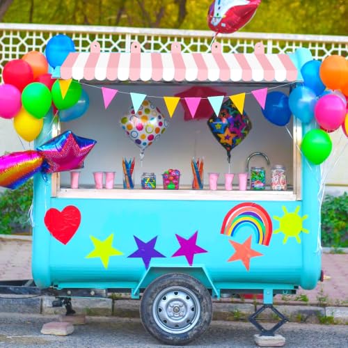 Image of 2 Pieces Circus Awnings Decoration, 3D Carnival Tent Striped Awning Wall Decorations for Carnival Circus Theme Party, Carnival Stand, Party Favors Supplies