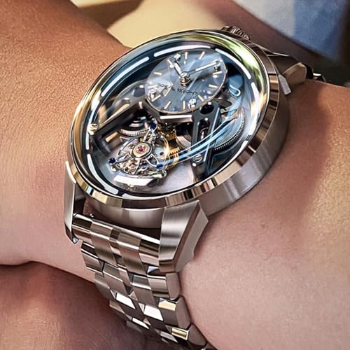 Image of OLEVS Automatic Mens Watch Self Winding Stainless Steel Gold Watch for Men