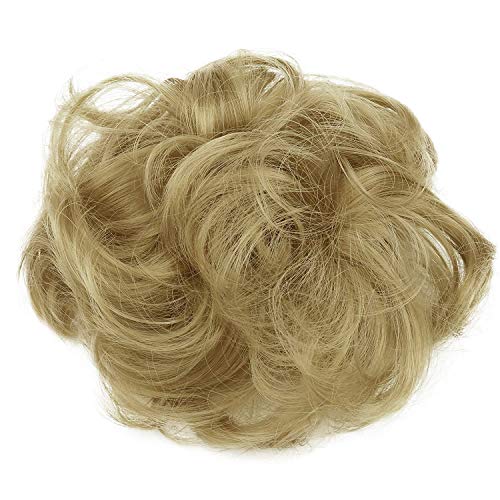 Caisha By Prettyshop Messy Scrunchie Bun Voluminous Wavy Hairpiece Heat-Resistant Synthetic Fibres Blond G29A #TOP2
