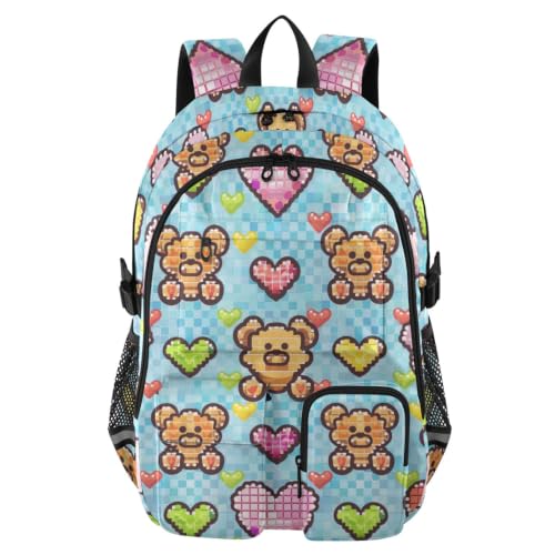 Mochilas para laptop con pulsera de oso y mariposas para niñas