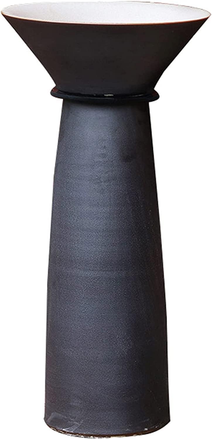 Full Pedestal Art Bathroom Basin Sink Pedestal Bathroom Sink Ceramic Retro Industrial Style Deco Pedestal Hard and (Color : C) (E) (A)