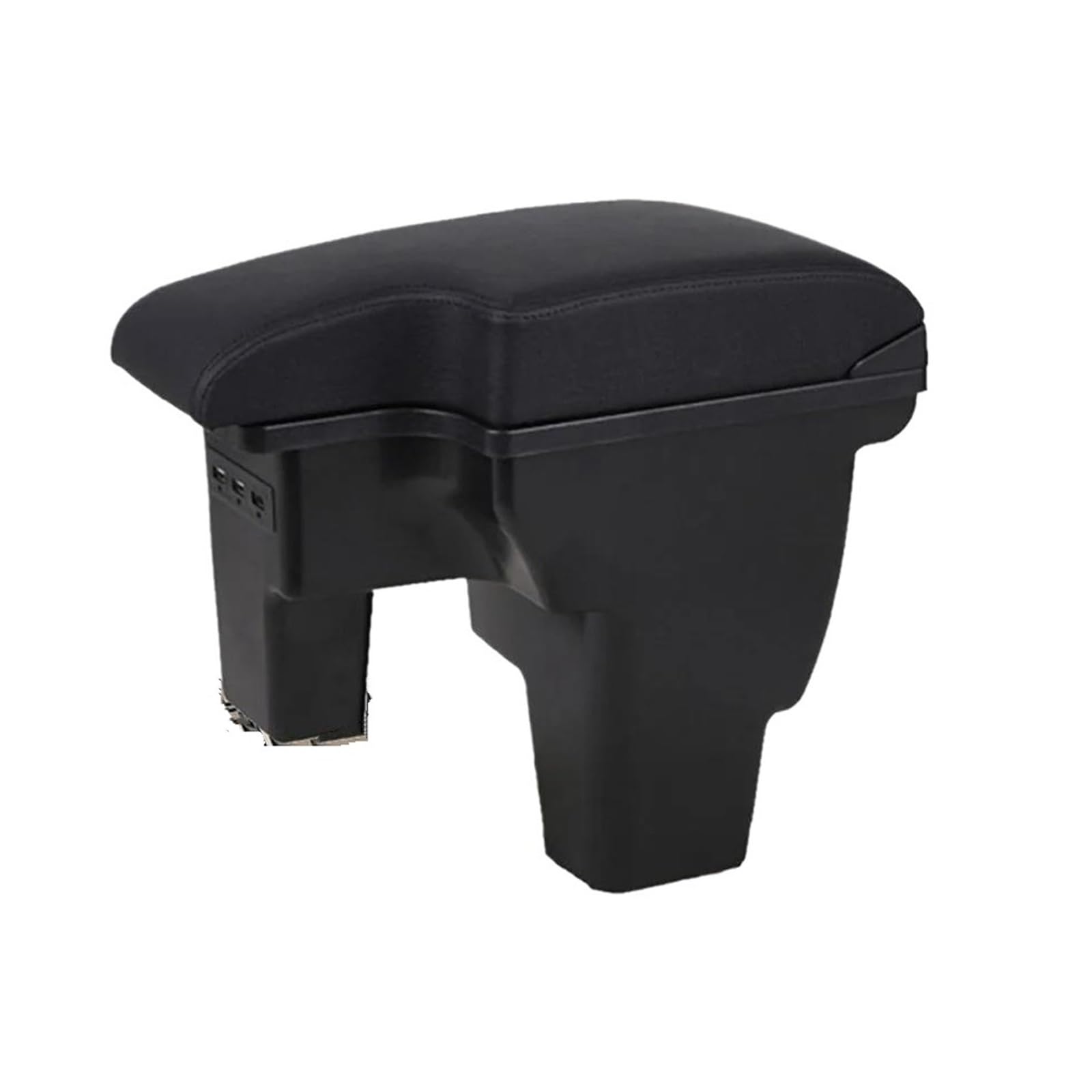 REOKIP Car Armrest Box Central Store Content Storage Box For Ford For Focus III MK3 Car Arm Rest Box(A2 Black Black line)