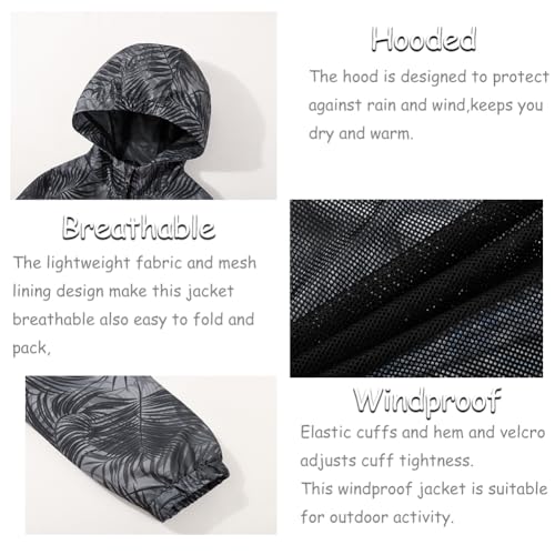 Image of SNOW DREAMS Boys Waterproof Rain Jacket Windbreaker Lightweight Coat Kids Raincoat Outerwear
