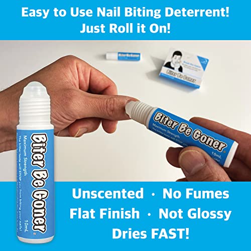 Stop Nail Biting | Nail Biting Deterrent | No Fumes | Not Glossy | Biter Be Goner, 0.3 Oz #TOP7