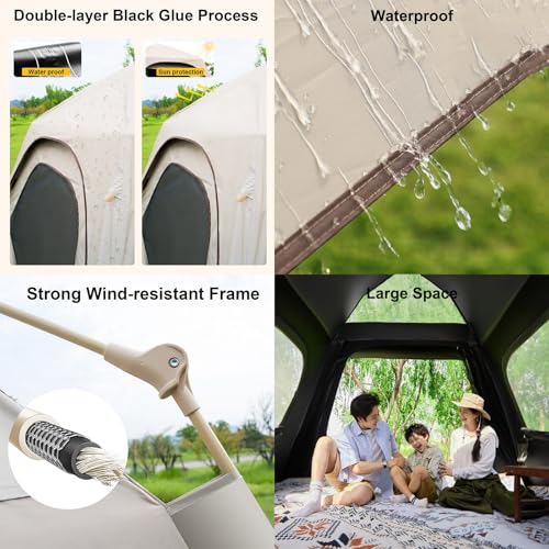 Carpa de Camping Pop Up para 4-8 Personas con Toldos miniatura 4