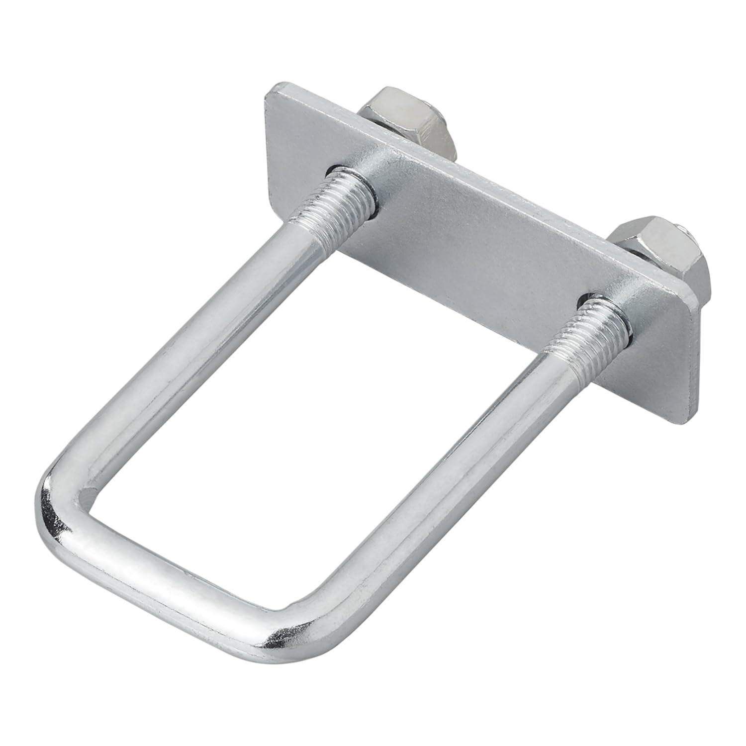 2x lashing bracket U-bracket square with plate and nuts M 10 Galvanized, silver, 40 x 110 mm - Image 3