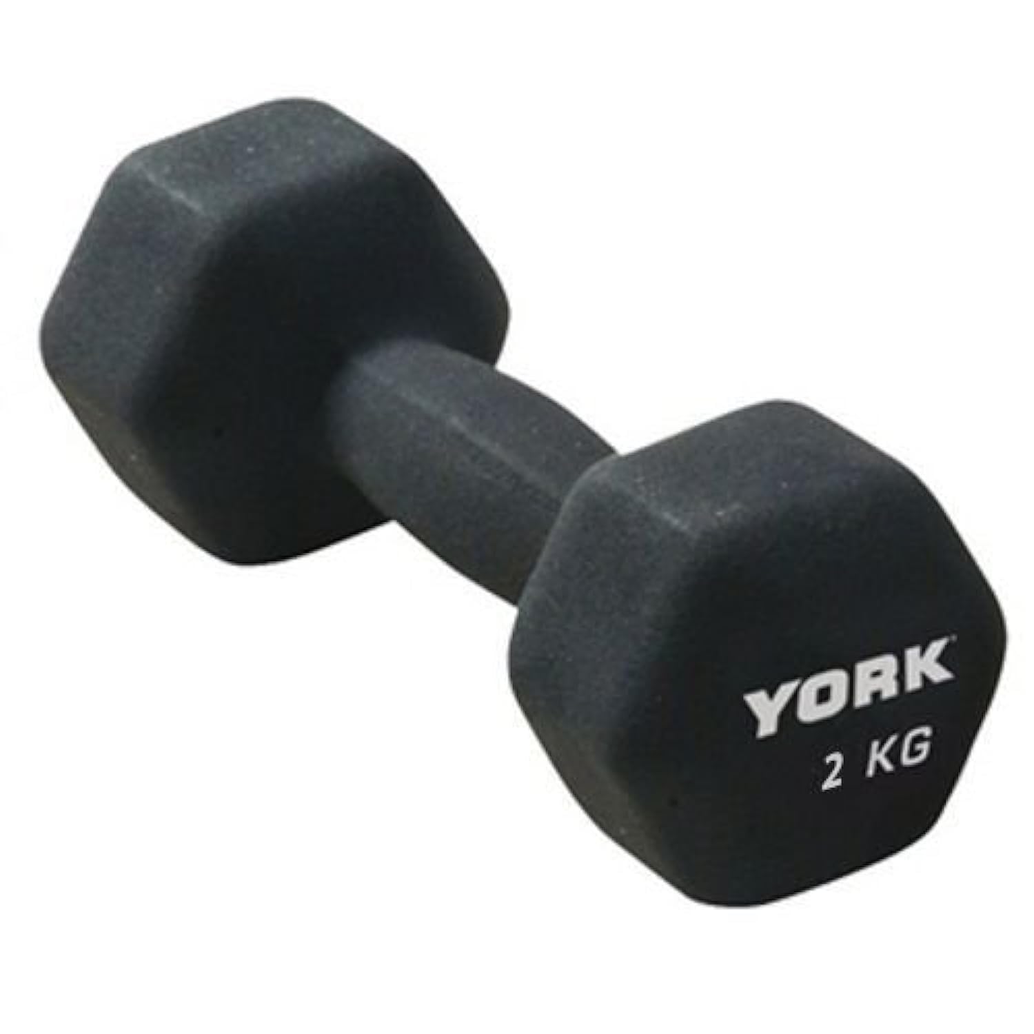 York Neoprene Hex DumbbellsDurable 2Kg Pair With Ergonomic Design from B&Q