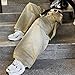 Girls Fashion Baggy Cargo Pants with Pockets Wide Leg 𝐘2K Sweatpants Causal Elastic High Waist (Khaki, 11-12 Years)