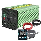 EDECOA 2000 Watt Power Inverter DC 12V to AC 110V 120V with LCD Display and Remote Controller Dual...