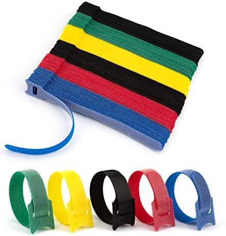 Cable Ties,Cable Management,120pcs Cord Organizer,Cable Organizer 6In,Charger Organizer,Reusable Adhesive Cable Ties,Cable Management Under Desk, Appliance Travel Cord Organizer,Everyday Essentials