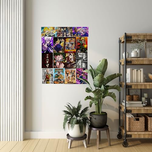 Image of VEENSHI Paper Set Of 30 Anime Wall Poster Tokyo Revener,Chainshaw,Haikyu,Naruto,Onpiece And More Anime Mix Posters (Size 11.8X8.3 Inch 300 Gsm Hard Poster)