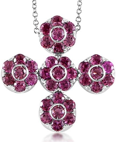 Pasquale Bruni Fiori 18K White Gold Tourmaline Cross Pendant Necklace