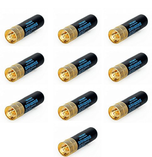 10pcs NSKI srh805s sma-fメスデュアルバンドアンテナfor Baofeng GT3 5r BF - 888s無線
