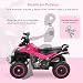 Imagen de HOMCOM Quad Correpasillos para Niños ATV 18-36 Meses Luces y Música Rosa