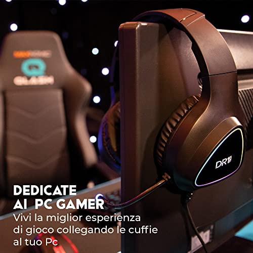 GrayEagle Cuffie da Gaming Professionale LED RGB per PC con Filo USB e Microfono - 7.1 Surround Sound - Cuffie Over Ear Driver 50mm (IMMERSIONE TOTALE) [Amazon Exclusive] - Cuffia gaming - Immagine 3