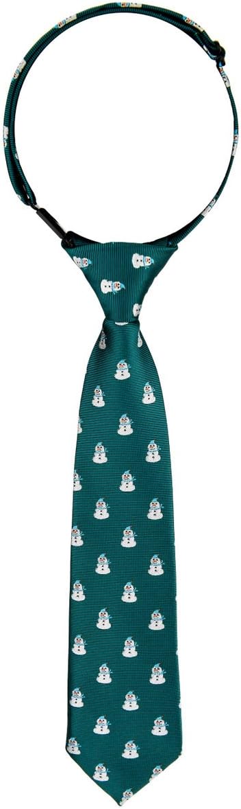 Retreez Christmas Cheerful Snowman Woven Pre-tied Boy's Tie