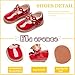 Kiderence Toddler Little Girls Mary Jane Dress Shoes School Oxford for Red Flats Size 10M