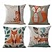 KEERADS cojín & Almohada, Geométrico, en Colores Ropa de Lino de algodón cojín de Funda de cojín Décor de casa Top finel 4 pcs Lienzo Cuadrado decoración sofá cámara 45 x 45 cm, b, Talla única