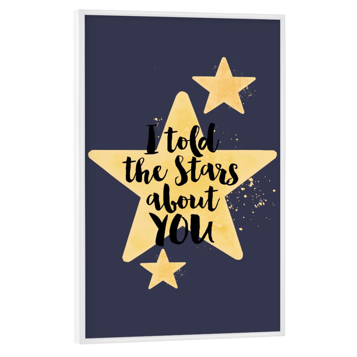 artboxONE Poster mit weißem Rahmen 60x40 cm Bild Kinderzimmer Für Kinder I told the stars - Bild star stern