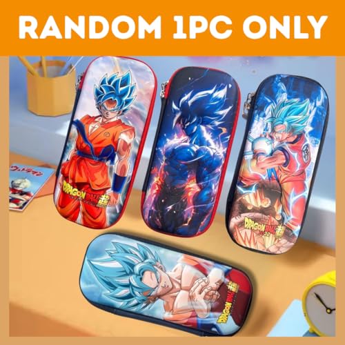 Image of FUNFOB 7D Anime Pencil Box Pack of 1pc for School College Or Other Stationery Products Travel or Cosmetic Case | Go-k Random Pouch