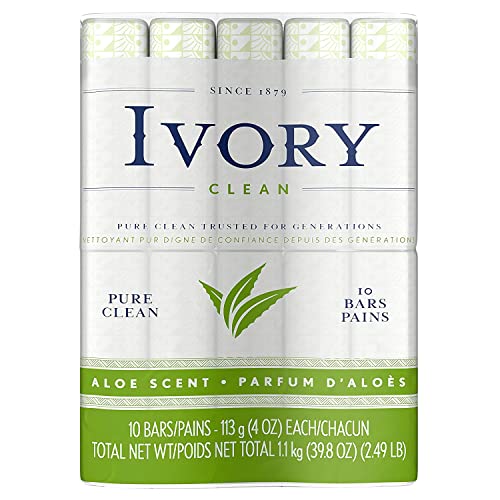 Ivory Bar Soap, Bath Size, Aloe 10 ea Pack of 2