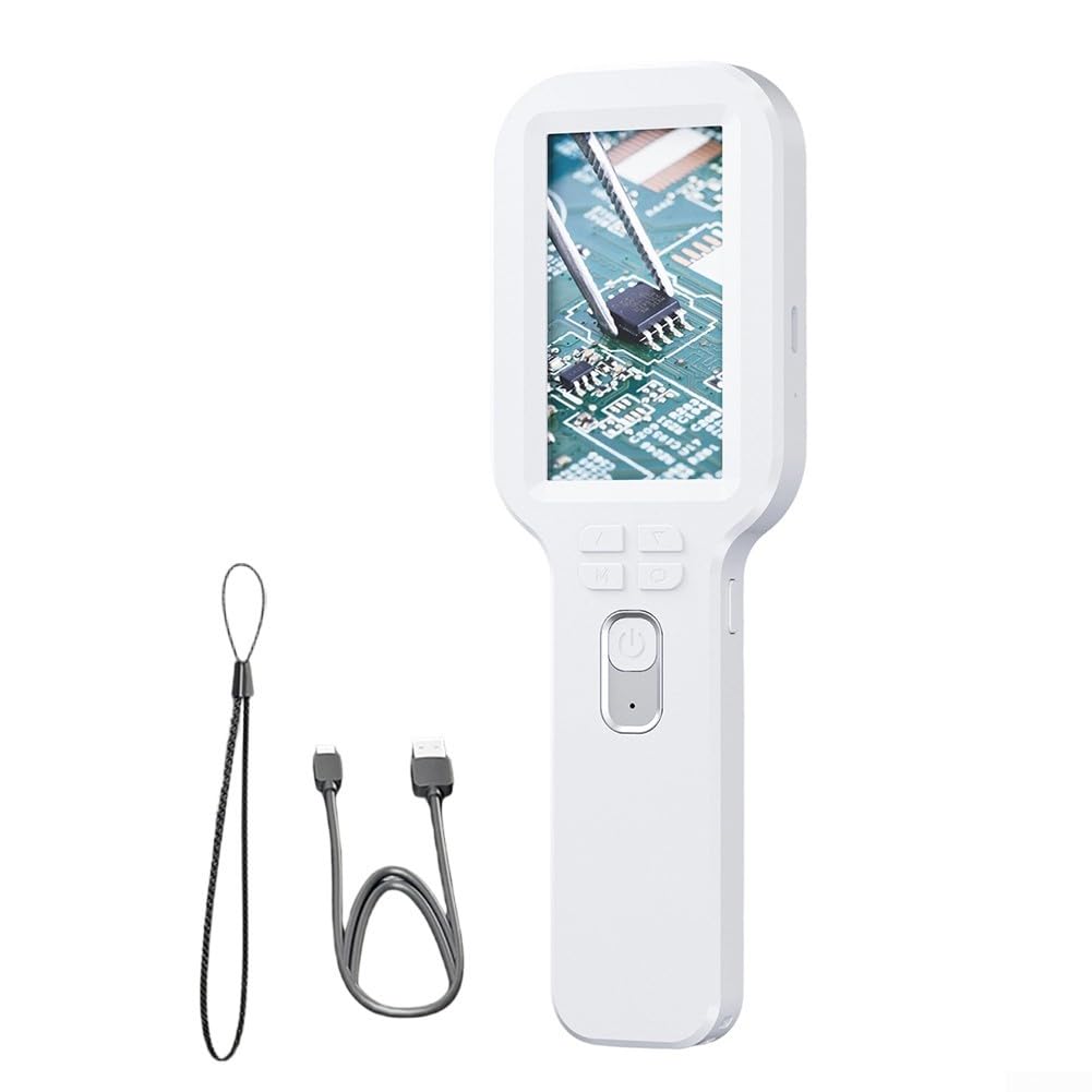 USB Mikroskop mit PC Anschluss für Windows für mac USB Mikroskop(White)