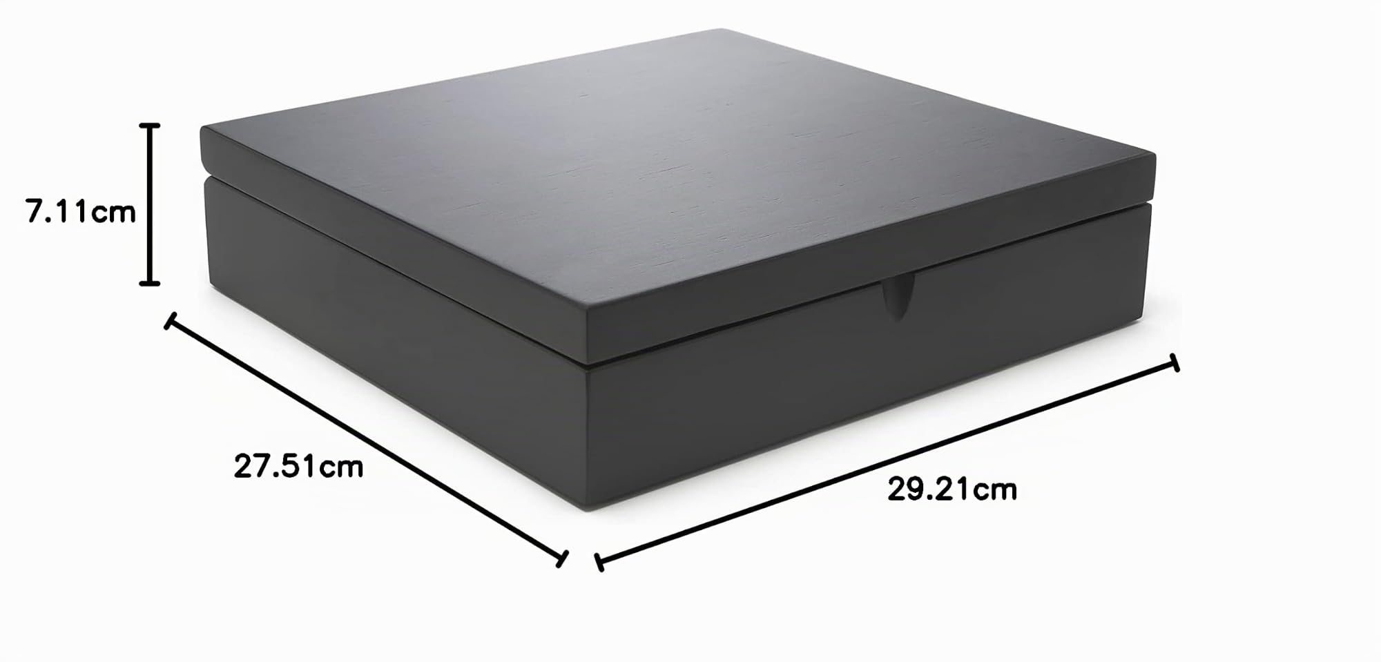 Bredemeijer - Scatola da tè 12 scomparti chiusi - Bambù - Nero | Contenitore per bustine di tè in bambù sostenibile, scatola da tè in legno con coperchio, 8,79 x 23,39 x 29,21 cm