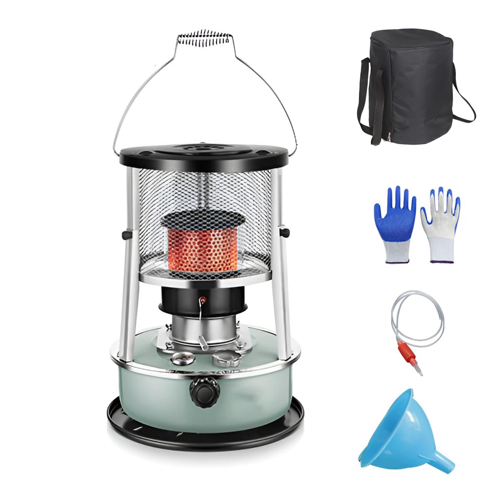 Réchaud à kérosène portable avec poignée idéal pour le camping et le chauffage sous la tente
