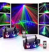 Discolicht partylicht, 2 stuks DMX 9 Lens LED RGB podiumlicht stroboscoop verlichting effect DJ project...