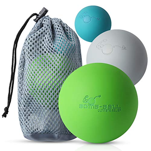 Bomb-Ball Original Massage Ball Set - Faszien + Lacrosse Bälle für ultimative Muskelentspannung, Selbstmassage, Faszientraining + Triggerpunkt Therapie…