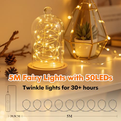 Guirlande lumineuse 8 programmes étanche 50 LED fil argent flexible - 2