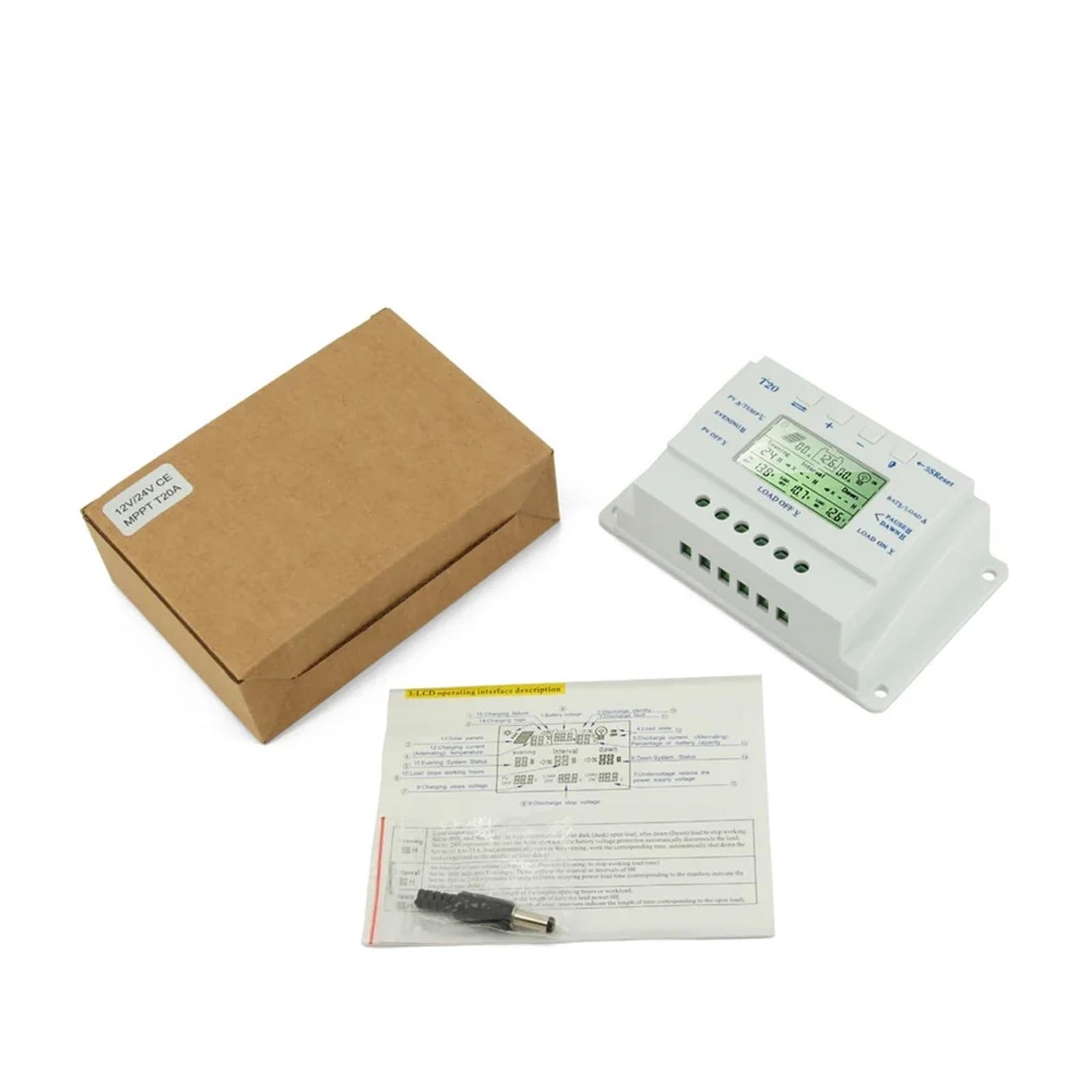 Kontroler ładowania słonecznego Kontroler ładowania słonecznego MPPT PWM 20A 30A 40A 12V 24V Automatyczny regulator panelu słonecznego Ładowarka baterii słonecznej Podwójny timer (40A)