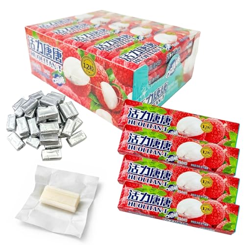 Dulces masticables sabor lychee y menta, pack 20 miniatura 1