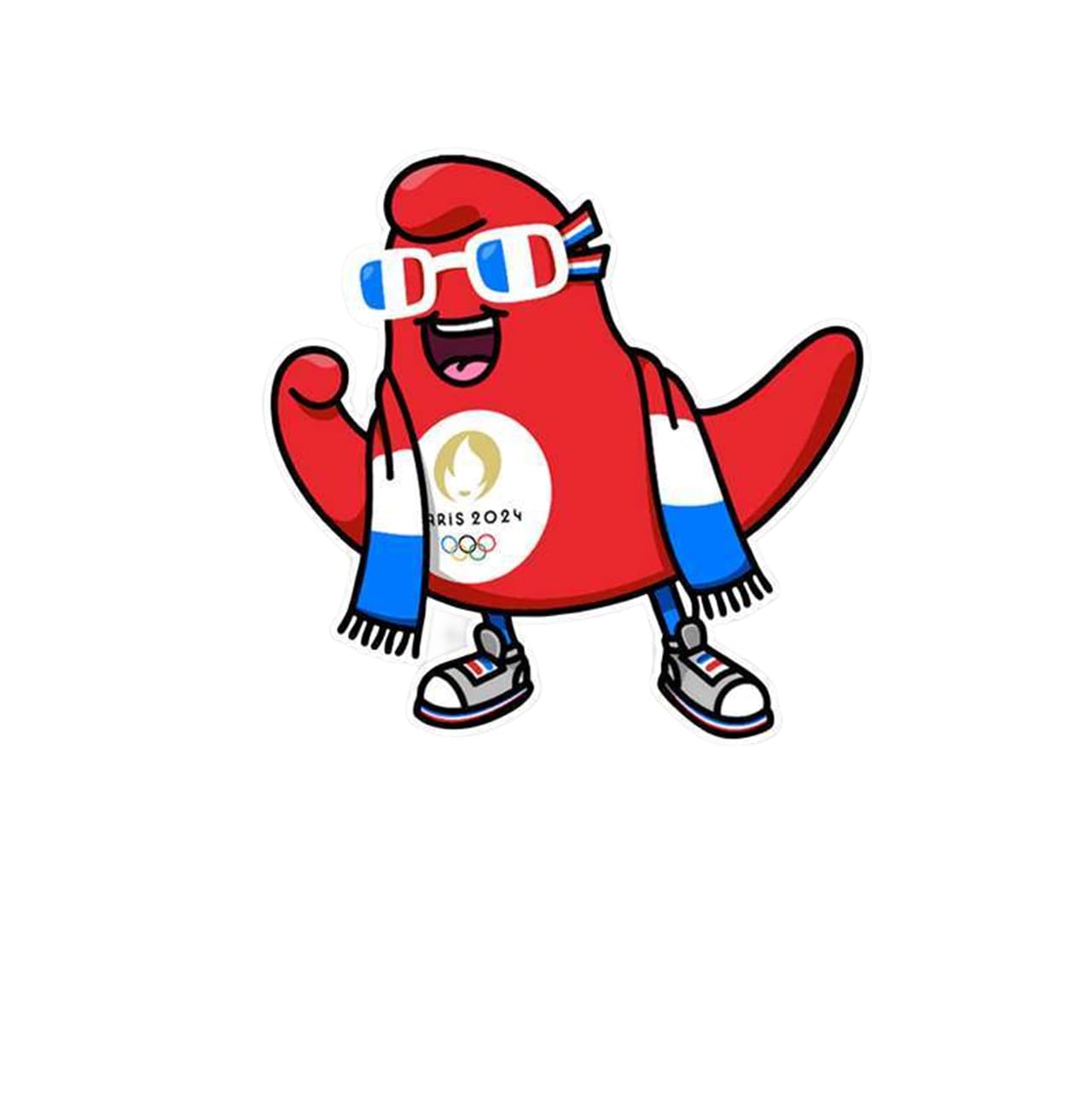 パリオリンピック マスコット イラスト ピンバッジ パリ オリンピック 