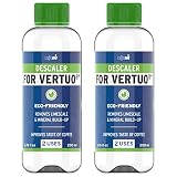 Caffenu Nespresso Vertuo Descaling Kit. 2 Bottles x Nespresso Descaler 4 Uses. Nespresso Descaling S