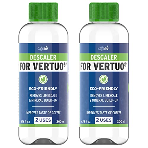 Caffenu Nespresso Vertuo Descaling Kit. 2 Bottles X Nespresso Descaler 4 Uses. Nespresso Descaling Solution Formulated For Vertuoline & Single Serve Coffee Machines. Extend Coffee Machine Life #TOP6