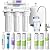 APEC Water Systems ROES-PH75 Essence Series Top Tier Alkaline Mineral pH+ 75 GPD 6-Stage Certified Ultra Safe Reverse Osmosis Drinking Water Filter System with Extra High Capacity Filter Set Stage 1-3