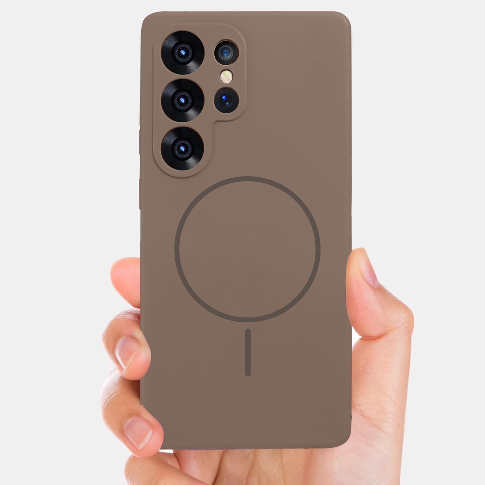Magnetyczne etui do Samsung Galaxy S25 Ultra/S25 Plus/S25, ochrona aparatu z płynnego silikonu, odporne na zarysowania, ultracienkie, miękkie etui, antypoślizgowe, różowe, S25 Ultra