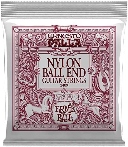 Ernie Ball Ernesto Palla Black & Gold Ball-End Nylon Classical Guitar Strings, 28-42 Gauge (P02409)