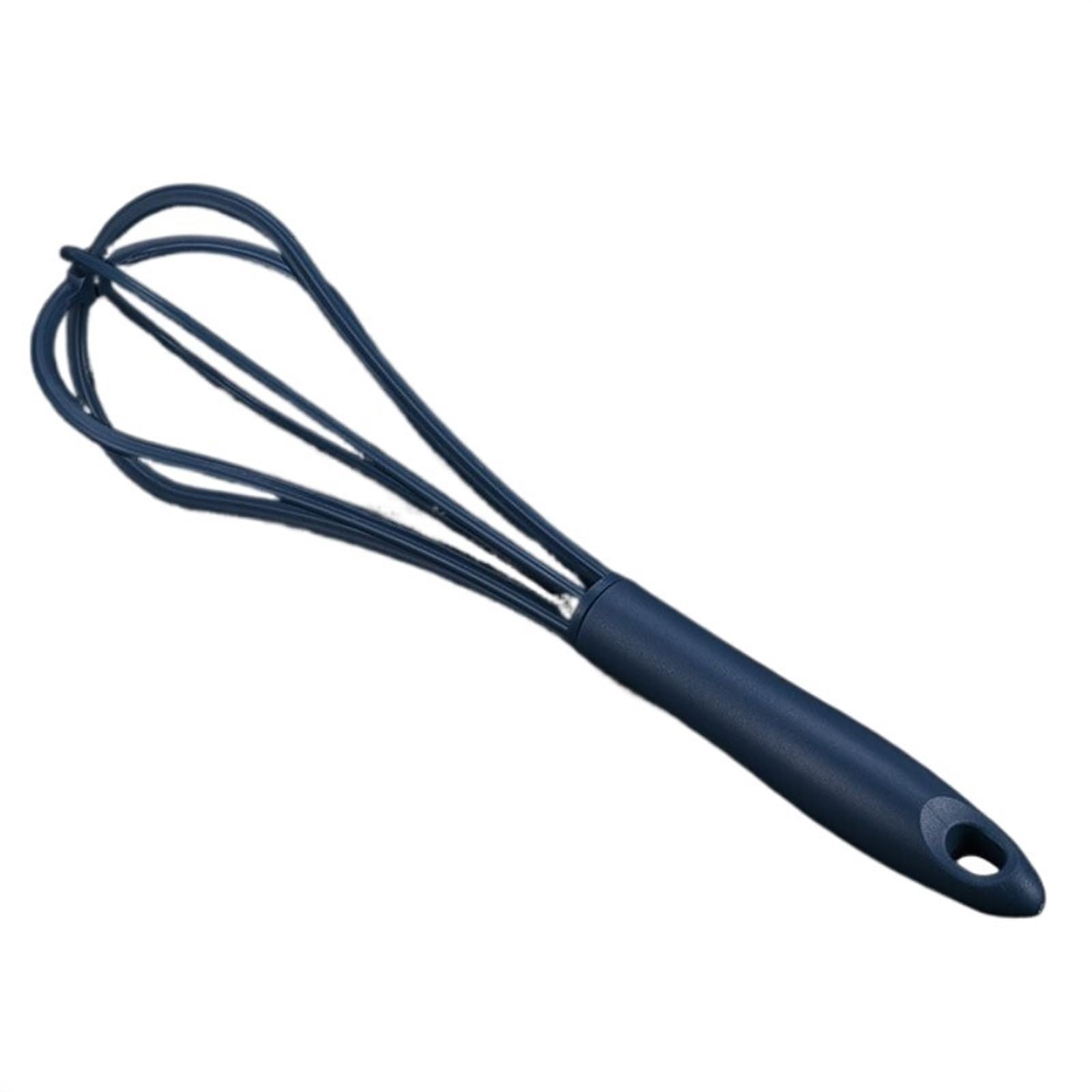 Frusta manuale per uova, antiscivolo, facile da pulire, per torte, crema, montalatte misto, accessorio da cucina (blu scuro)
