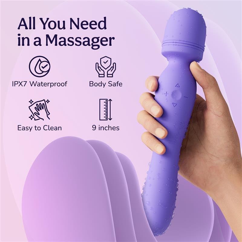 Image of Caresmith Body Wave Massager | Dual Heads | Machine for Pain Relief with 1 Year Warranty | Purple