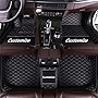 YiLianSM Custom Making Black Car Floor Mats for 90% Sedan SUV Pickup Full Coverage All Weather Protection Leather Auto Floor Front and Rear Liners