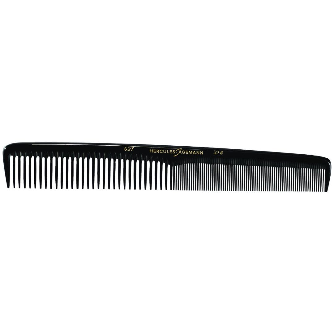 HERCULES SÄGEMANN - Premium Haarschneidekamm | Hochwertiger Naturkautschuk Kamm für präzise Schnitte und sanft zu Haar und Kopfhaut. | Farbe: Schwarz | Größe: 7 Zoll