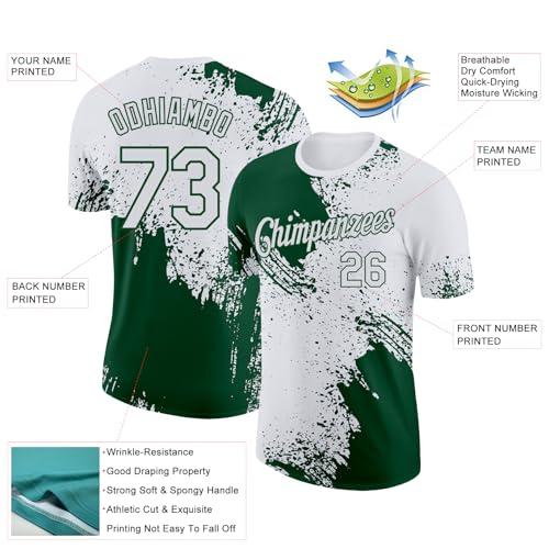 Camisetas de béisbol personalizadas con cuello redondo para hombres, mujeres y jóvenes, patrón de pincel 3D, uniforme deportivo, XS-5XL miniatura 2
