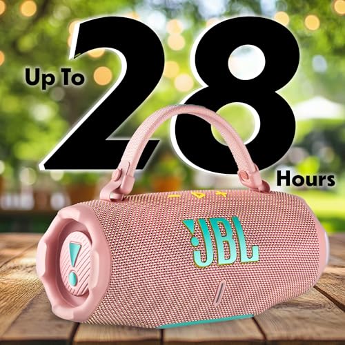 Image of JBL Charge 6 Portable Bluetooth Speaker (Pink) | IP68 Waterproof, DustProof, and DropProof, Outdoor Wireless Audio |28Hrs Playtime + Travel Case Bundle