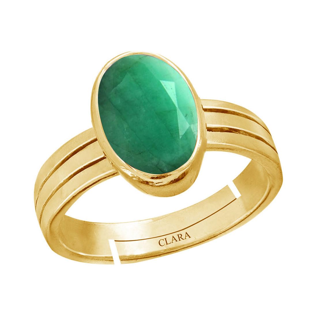 Clara Certified Emerald Panna 3.9cts or 4.25ratti Panchdhatu adjustable Ring for Women (B0D4VHNYS4) Amazon Price History, Amazon Price Tracker