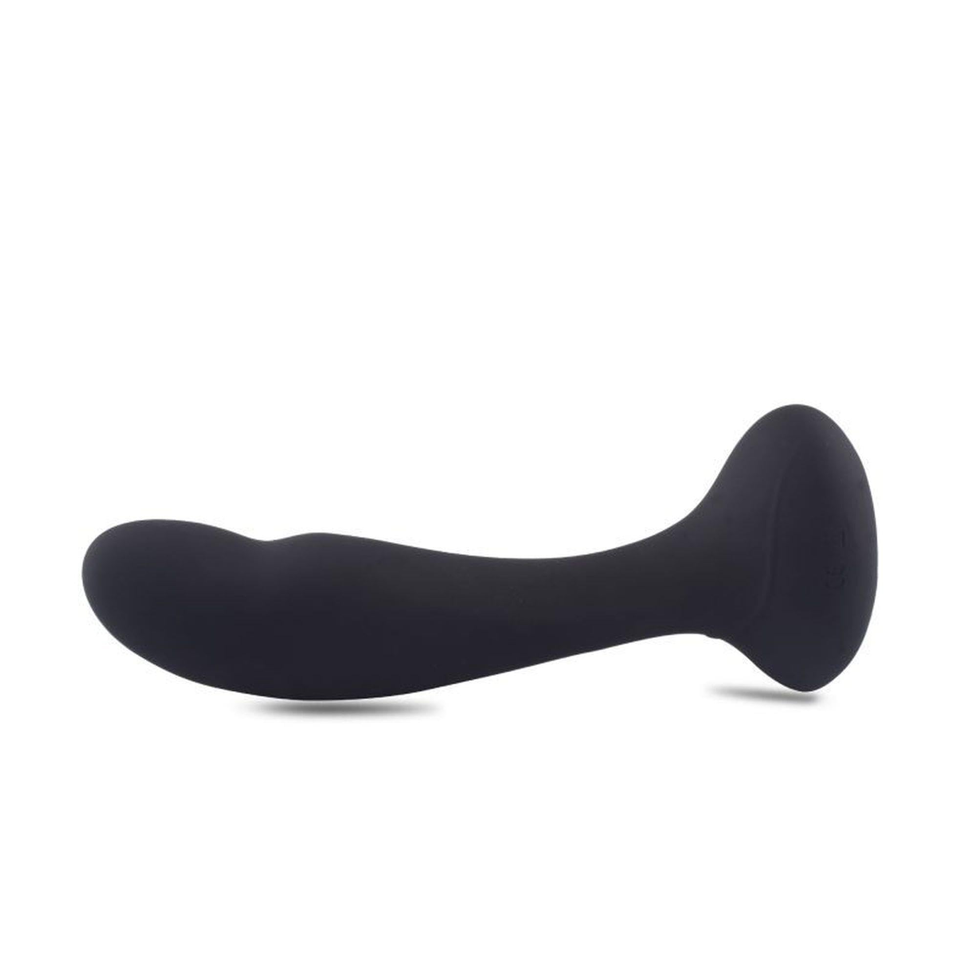 Stimolatore vibrante anale senza fili in silicone nero con telecomando sexyshop