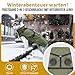 OneTigris Hundejacke, Wasserdichter Winterweste Jacken Hundemantel Mit Bediengriff, Bequeme Ausscheidung, Reißverschluss und Elastisches Design, Einfaches An-und Ausziehen, Reflektierend,M,Armeegrün
